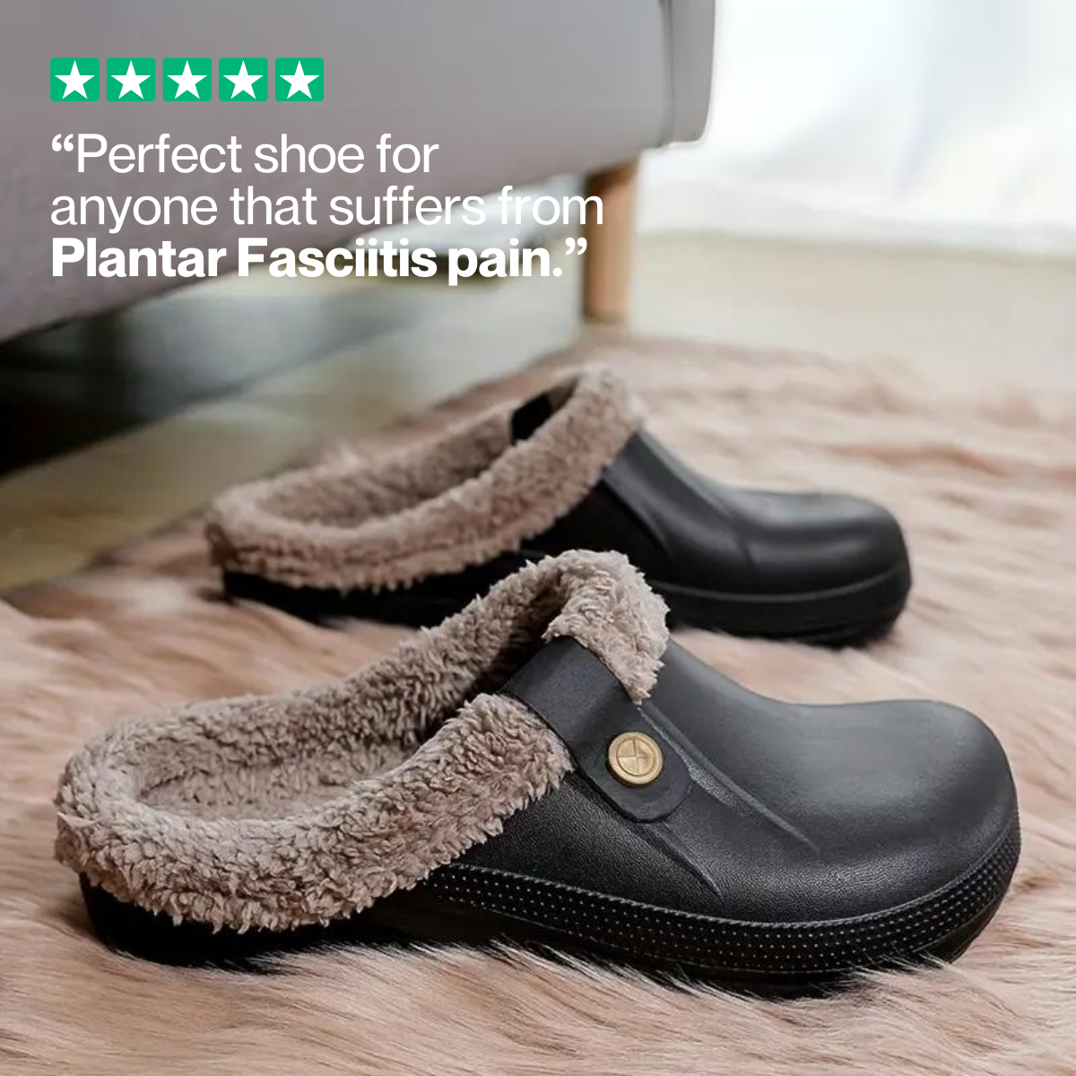 Eden Fuzzy - Healthy & Non-Slip Comfort Clog Mules